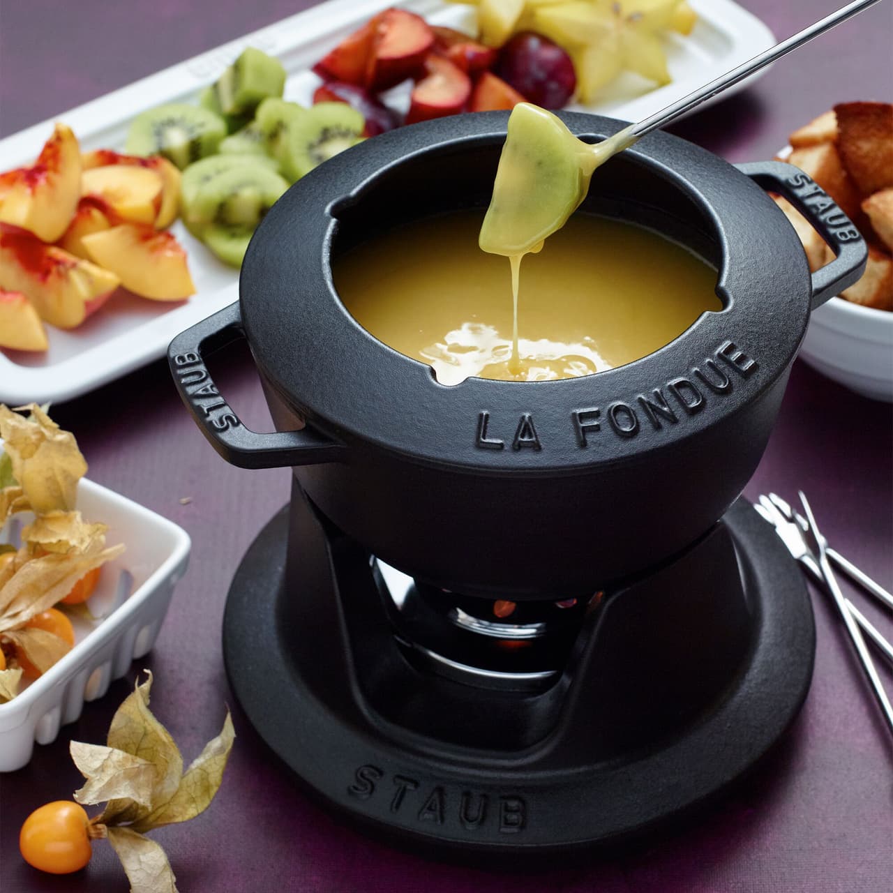 STAUB | SPECIALITIES - Fondue Set - Ø 160mm - Gusseisesn - Schwarz