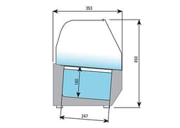 Kühlaufsatzvitrine Premium PLUS - 1328x353mm - 5x GN 1/4