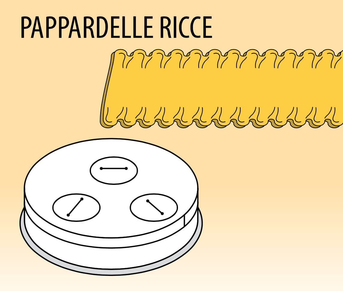 Nudelformscheibe Pappardelle Rice 16 mm - passend für NMF8N & NMF13