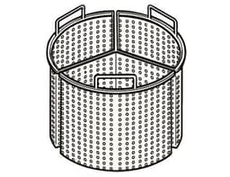 3x 1/3 Korb für Kochkessel mit 200 Liter