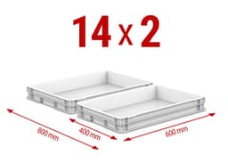 Bäckerei-Kühlschrank Edelstahl PREMIUM - EN 60x80 - 850 Liter - mit 1 Glastür