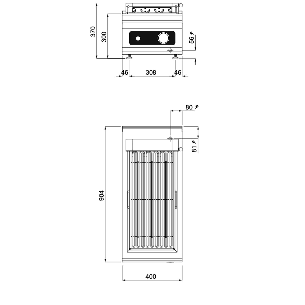 Elektrogrill - 5,4 kW - Bflex Digital