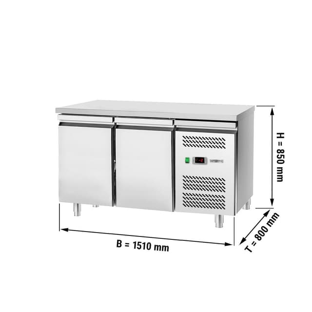 Bäckereikühltisch Eco - 1500x800mm - mit 2 Türen