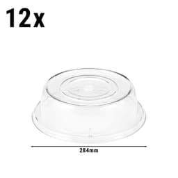 (12 Stück) CAMBRO | CAMCOVERS® - Tellerabdeckhaube aus Camwear® - Polycarbonat - ø 270mm - Transparent