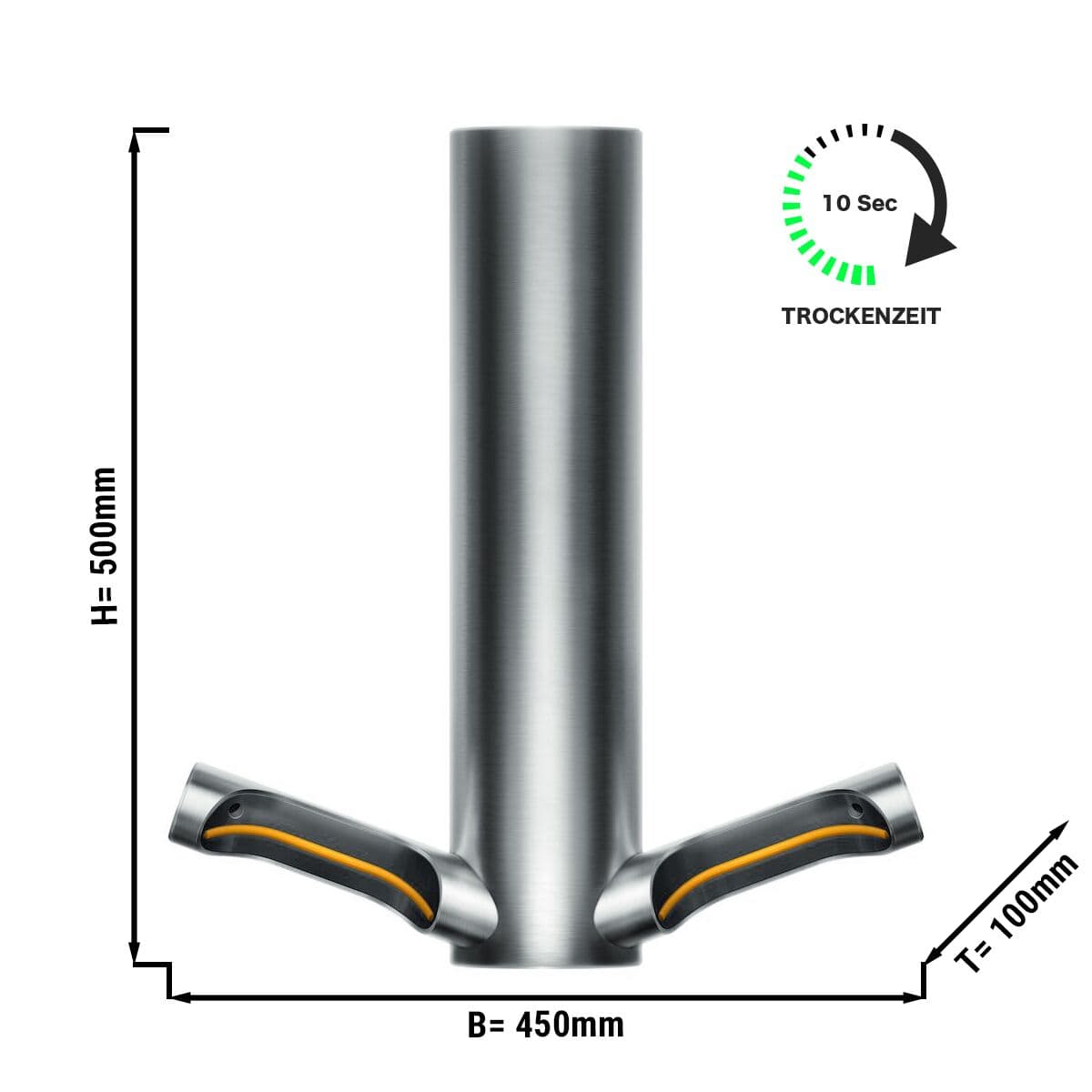 DYSON | AIRBLADE 9kJ - Händetrockner mit Sensor & HEPA-Filter - Edelstahl gebürstet