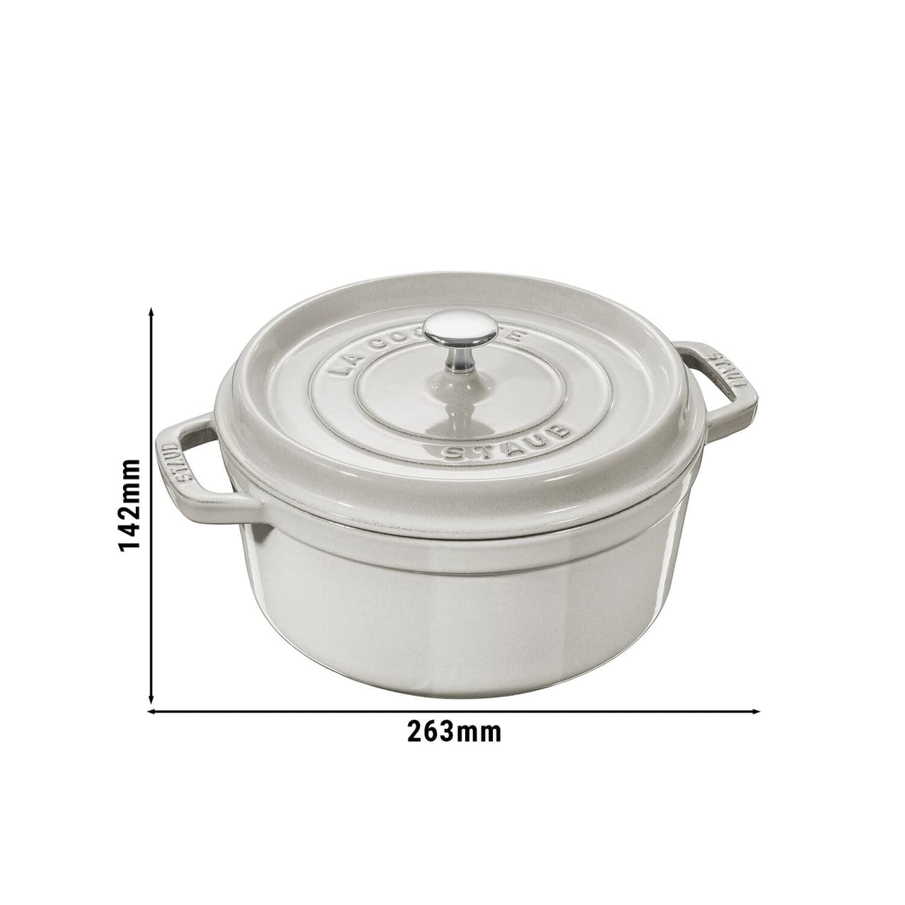 STAUB | LA COCOTTE - Cocotte - Ø 200mm - Gusseisen - Weisser Trüffel