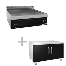 Elektro Bain-Marie - 2,4 kW - 2x GN 1/1 oder 4x GN 1/2 - inkl. Unterbau mit 2 Türen