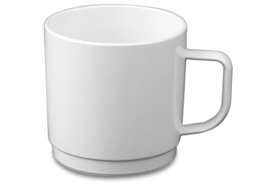 Polycarbonat Tee-/Kaffeetasse, weiss - 200 ml