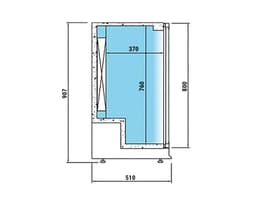 Barkühlschrank - 900mm - 220 Liter - mit 2 Glasflügeltüren - Edelstahl