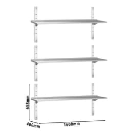 Wandborde PREMIUM - 1600x400mm - mit 3 Etagen