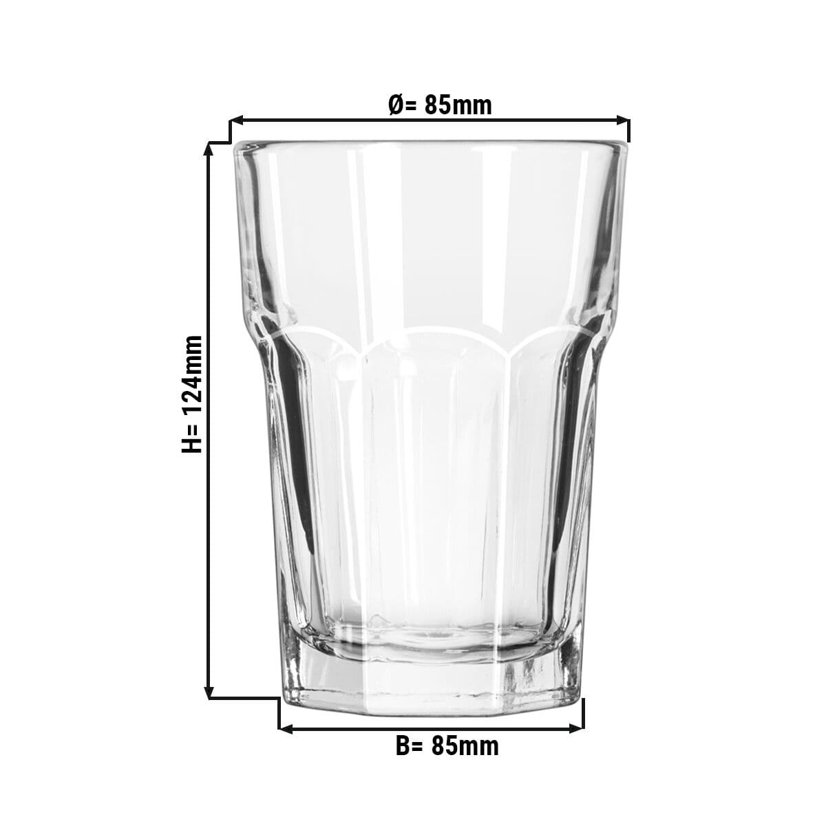 (12 Stück) Longdrinkglas - GIBRALTAR - 355 ml - Transparent