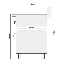 Pommeswärmer - 1,17 kW - 1x GN 1/1 - inkl. Unterbau mit 1 Tür