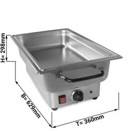 Elektro Chafing Dish - GN 1/1 - mit Deckel - Edelstahl