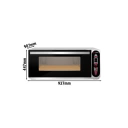 Elektro Pizzaofen - Digital - 2,4″ LCD Display - Stapelbar - 1x EN 60x40