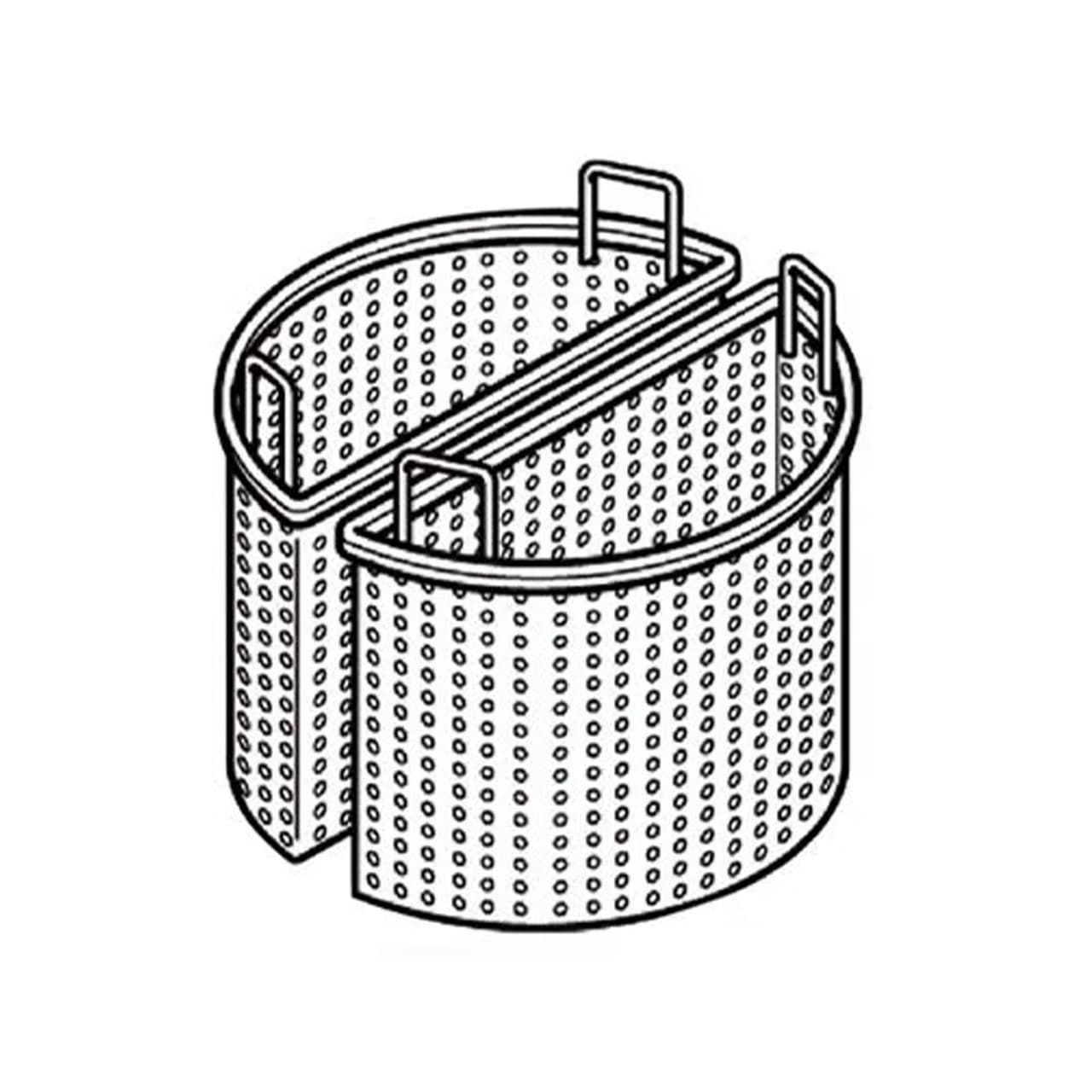 2x 1/2 Korb für Kochkessel mit 150 Liter