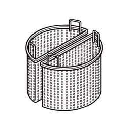 2x 1/2 Korb für Kochkessel mit 150 Liter