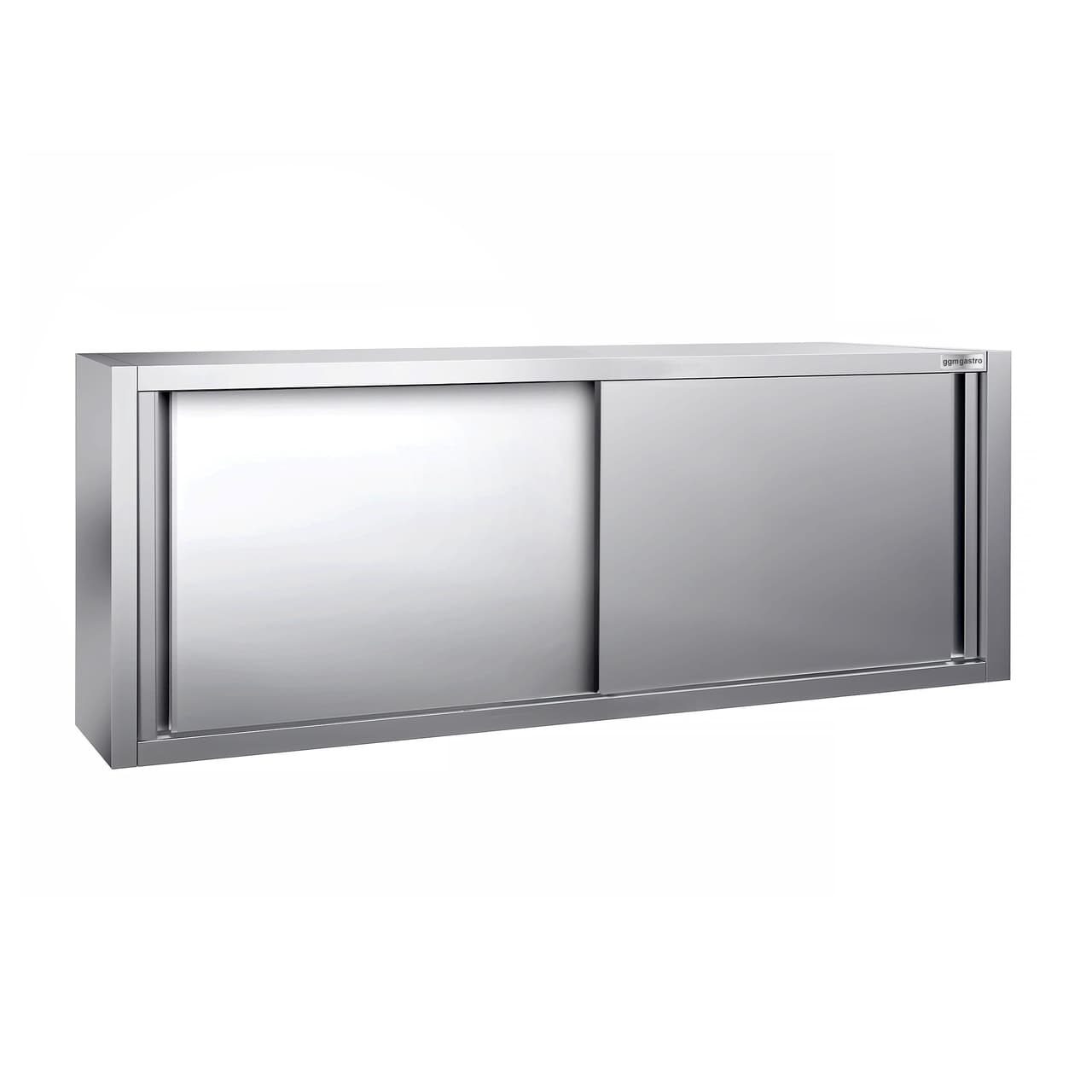 Edelstahl Wandhängeschrank PREMIUM - 2000x400mm - mit Schiebetür - 650mm hoch