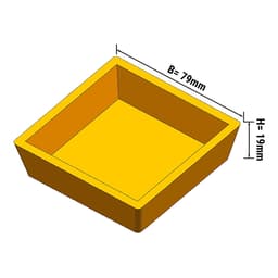 Platten für Tartlet Maschine TMNP - Tartlet-Form: Quadratisch - 72x72mm