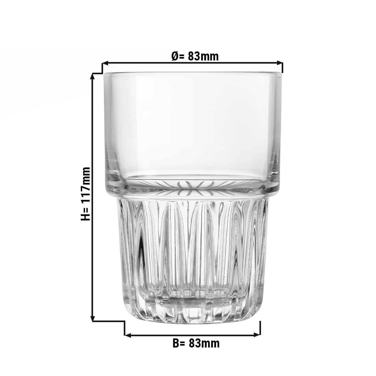 (12 Stück) Longdrinkglas - EVEREST - 355 ml - Transparent