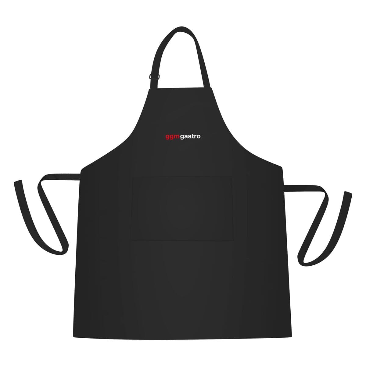 (5 Stück) Bistroschürze - Schwarz - mit GGM Gastro Logo - B x H: 67 x 84 cm