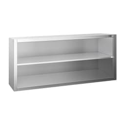 Edelstahl Wandhängeschrank PREMIUM - 1400x400mm - ohne Schiebetür - 650mm hoch