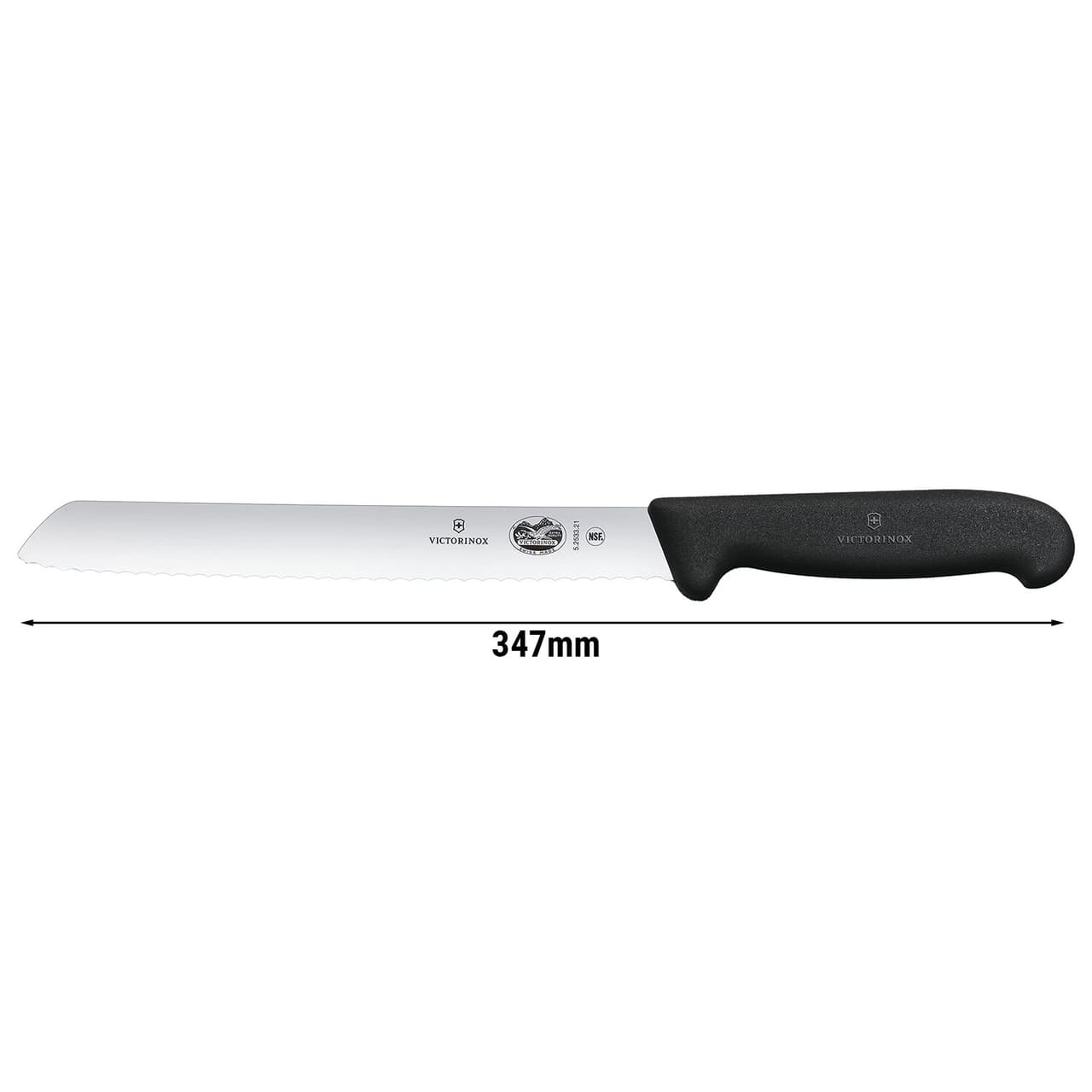 VICTORINOX | FIBROX - Brotmesser mit Wellenschliff - Klinge: 210mm