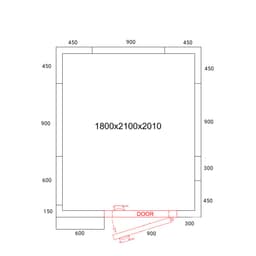 Tiefkühlzelle - 1800x2100mm - 5,13m³ - inkl. Lamellen