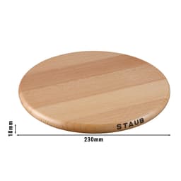 STAUB | SPECIALITIES - Untersetzer magnetisch - Ø 230mm - Braun - Buche