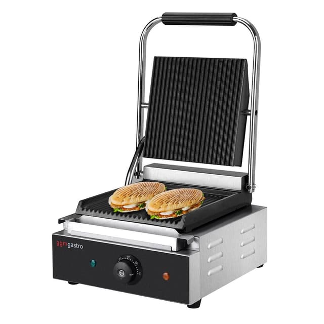 Kontaktgrill - 1,8 kW - oben & unten Gerillt - Grillfläche: 235x225mm