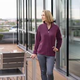 KARLOWSKY | Damen Workwear Fleecejacke Warm-Up - Aubergine - Größe: XL