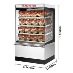 UBERT | Warmhaltevitrine - 1430x800mm - 4 beheizte Ablagen