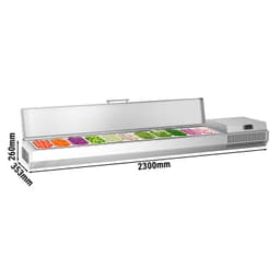 Kühlaufsatzvitrine Premium PLUS - 2300x353mm - 11x GN 1/4