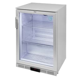 GASTRO-COOL | Barkühlschrank - 600mm - 128 Liter - mit 1 Glasflügeltür - Silber