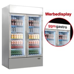 (3 Stück) Getränkekühlschrank - 3600 Liter - rahmenloses Design - mit 6 Glastüren & Werbedisplay