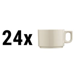 (24 Stück) PERA Creme - Kaffee-/ Teetasse - 250 cc