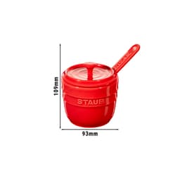 STAUB | CERAMIQUE - Zuckerdose - Ø 90mm - Keramik - Kirsch-Rot