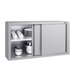 Edelstahl Wandhängeschrank ECO - 1200x400mm - mit Schiebetür - 650mm hoch