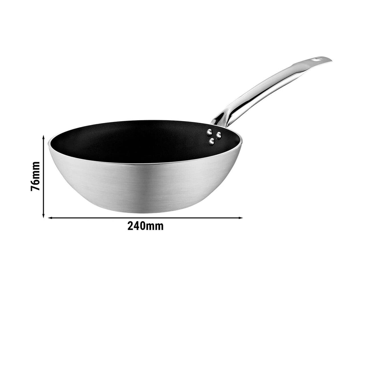 Wok Pfanne aus Aluminium - Ø 24 cm