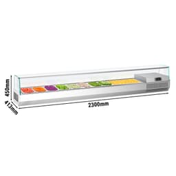 Kühlaufsatzvitrine Premium PLUS - 2300x353mm - 11x GN 1/4