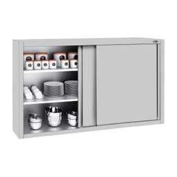 Edelstahl Wandhängeschrank ECO - 1400x400mm - mit Schiebetür 1000mm hoch