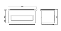 Buffettheke PRAG - 1700mm - mit Bainmarie - für 4x GN 1/1