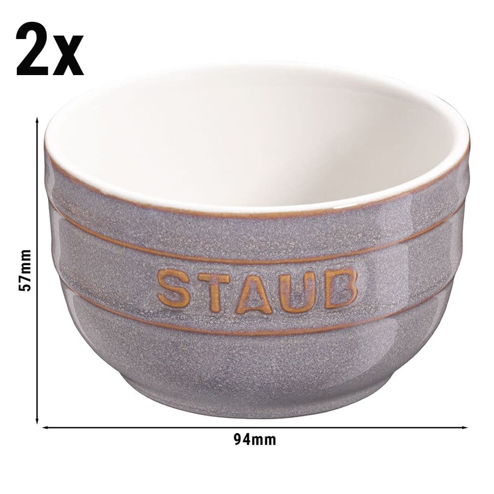 STAUB | CERAMIQUE - Förmchenset - 2-tlg - Keramik - Antik-Grau