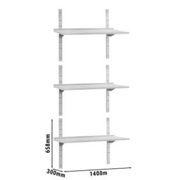 Wandborde ECO - 1400x300mm - mit 3 Etagen