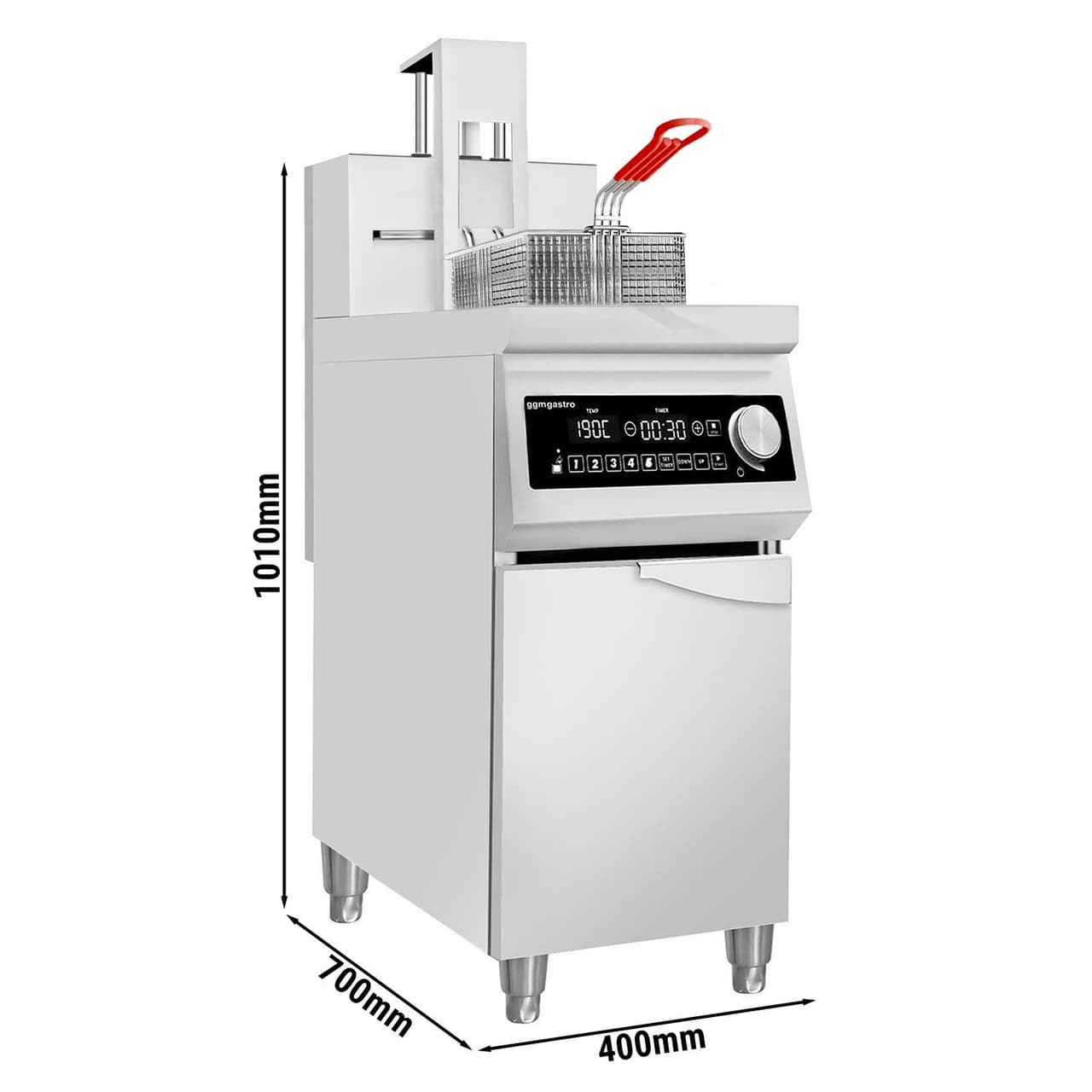 Induktions-Fritteuse - 30 Liter - 10 kW - mit automatischer Korbanhebung