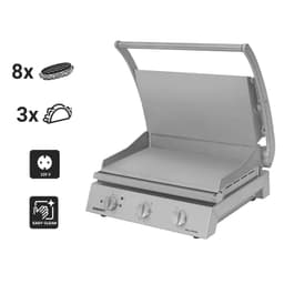 ROBAND | Kontaktgrill | Hamburger Grill - 3,1 kW - oben & unten glatt - Grillfläche: 500x275mm