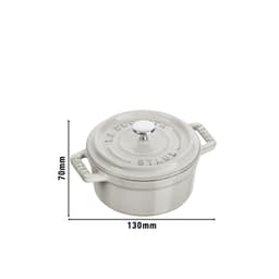 STAUB | LA COCOTTE - Mini Cocotte - Ø 100mm - Gusseisen - Weisser Trüffel