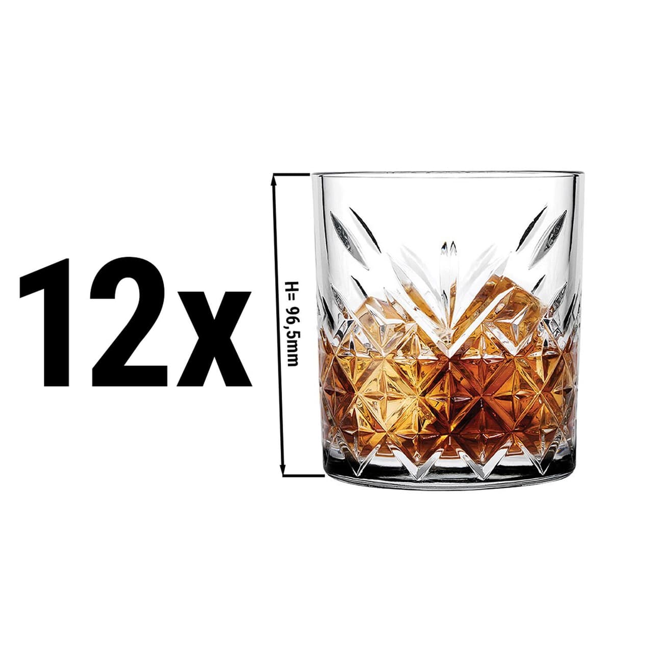 (12 Stück) Whiskyglas - TIMELESS - 345 ml