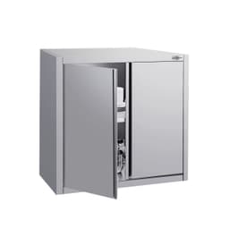 Edelstahl Wandhängeschrank ECO - 800x400mm - mit Flügeltür 1000mm hoch