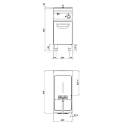 Elektro Fritteuse - 22 Liter - 22 kW