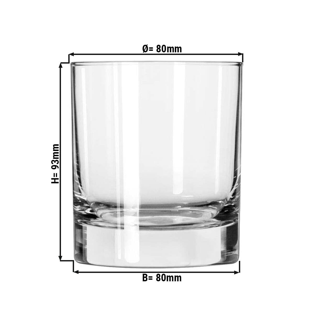 (12 Stück) Allzweck Trinkglas - CHICAGO - 303 ml - Transparent